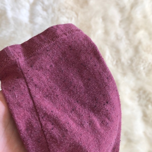 Z By Zella Scoop Neck Tie Back Tee Burgundy Top M - Picture 8 of 8